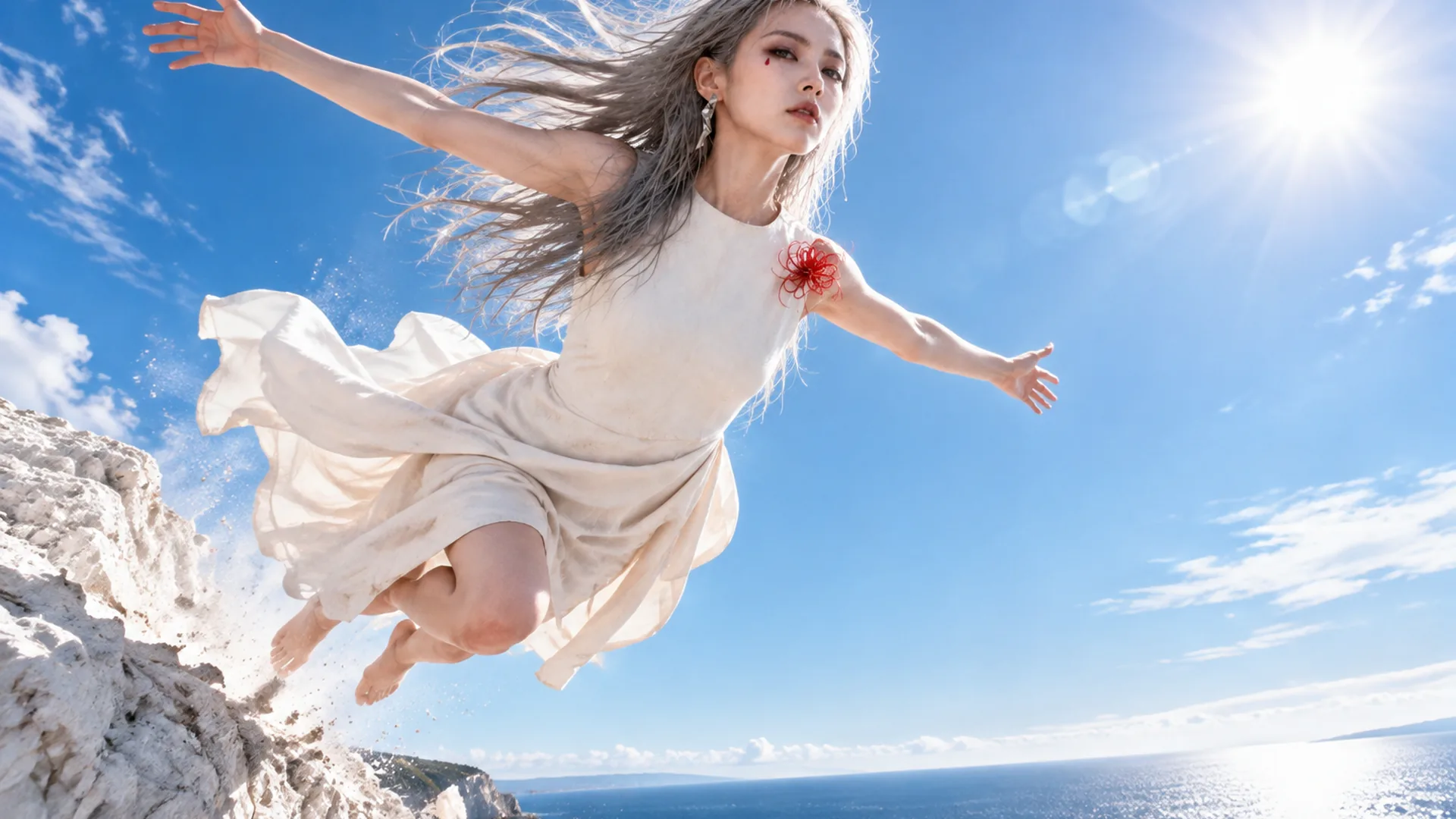 白い断崖を蹴って蒼い空へ跳ぶhaine